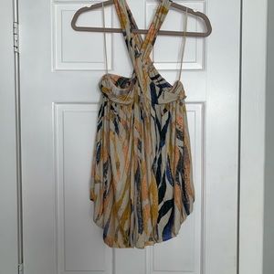 Patterned free people cross front top